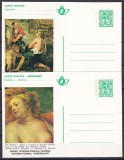 DB1 Pictura Rubens 400 Ani 5 Carti Postale Belgia MNH 2 poze, Nestampilat