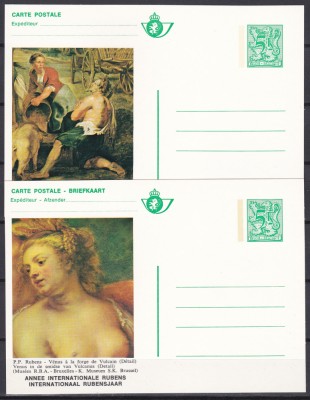 DB1 Pictura Rubens 400 Ani 5 Carti Postale Belgia MNH 2 poze foto