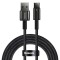 Baseus Tungsten Gold Cablu USB la USB-C, 100W, 2m (negru)