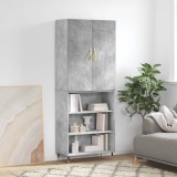 vidaXL Dulap &icirc;nalt, gri beton, 69,5x34x180, lemn compozit