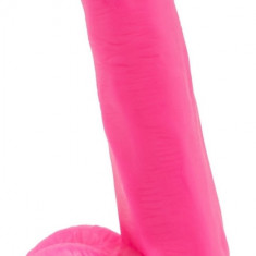 Dildo Happy Dicks Cu Testicule Roz 16.5 cm