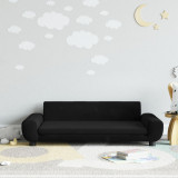 Canapea pentru copii, negru, 100x54x33 cm, catifea GartenMobel Dekor, vidaXL