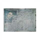 Ediția a XV-a a festivalului &bdquo;George Enescu&rdquo;, afiș de mari dimensiuni, semnat olograf, 2001