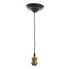 Pendul Clayre &amp; Eef, Negru Auriu, Plastic, Diametru 14cm, Inaltime 150cm, E27, Lustra