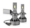 Set 2 becuri LED H7 Canbus, 120W, 6000k, 12.000Lm, lumina alb-rece, fara eroare