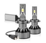 Set 2 becuri LED H7 Canbus, 120W, 6000k, 12.000Lm, lumina alb-rece, fara eroare