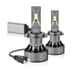 Set 2 becuri LED H7 Canbus, 120W, 6000k, 12.000Lm, lumina alb-rece, fara eroare