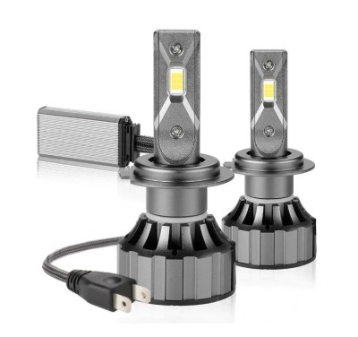 Set 2 becuri LED H7 Canbus, 120W, 6000k, 12.000Lm, lumina alb-rece, fara eroare foto