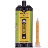 Reparare plastic auto, Adeziv plastic auto, Reparație plastic bară auto, Cartuș dublu, 50 ml, negru