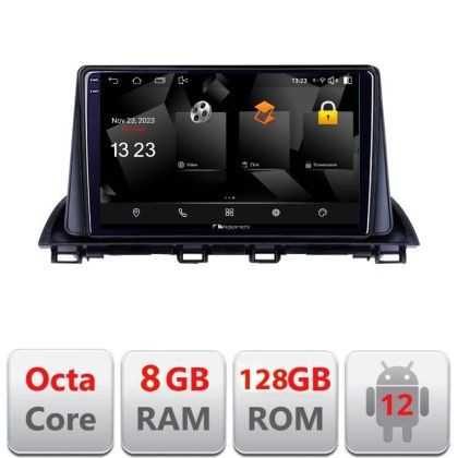 Navigatie Mazda 3 2014-2019 5960Pro-463 Android Octa Core Qualcomm 2K Qled 8+128 DTS DSP 360 4G Optical CarStore Technology