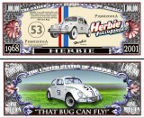 !!! SUA = FANTASY NOTE (TJ6) = HERBIE THE VOLKSWAGEN - 2001 - UNC