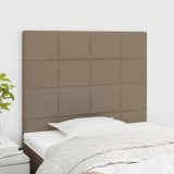 vidaXL Tăblii de pat, 2 buc, gri taupe, 90x5x78/88 cm, textil
