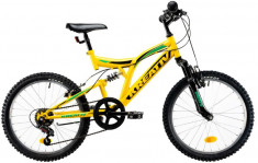 Bicicleta Copii Kreativ 2041 Galben 20 Inch foto