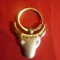 Breloc Spania- Cap de Taur cu ochi din cristal ,dim.=6,5x4,5cm