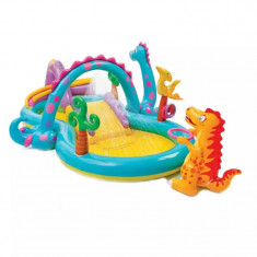 Piscina gonflabila Intex Dinoland pentru copii, cu accesorii, 333 x 229 x 112 cm