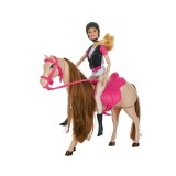 Set papusa si cal, model Calaret cu sa Roz, ATU-089610