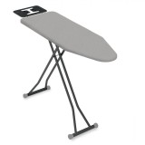 Masă de Călcat Metalică Ajustabilă Gri 110x38 cm, &Icirc;nălțime Reglabilă 69-97.5cm, Husa Bumbac, Stabila, Antialunecare