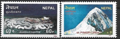 B2047 - Nepal 1986 - Peisaje 2v. neuzat,perfecta stare foto