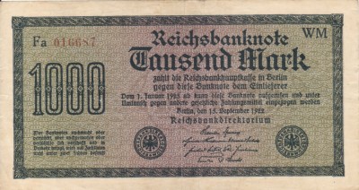 GERMANIA 1.000 marci 1922 VF!!! foto