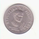 Filipine ( Philippines) 10 sentimos 1981 -Francisco Baltazar.
