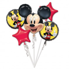 Buchet baloane folie Mickey Mouse, A 40701, set 5 buc foto