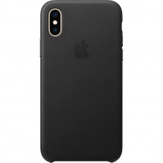 Husa originala din Piele Neagra pentru Apple iPhone X foto