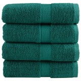 Prosoape de baie premium SOLUND, 4 buc., verde, 30x30 cm, 600 g/m&sup2;