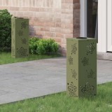 vidaXL Lumină LED Solară pentru Alei 2 pcs Verde măsliniu 879740