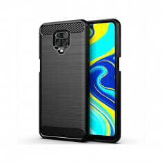 Husa Compatibila cu Xiaomi Redmi Note 9S / Redmi Note 9 Pro / Note 9 Pro Max Techsuit Carbon Silicone Negru