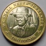 2 pounds 2019 Isle of Man, D Day - Churchill, km#1649
