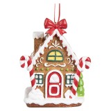 Cumpara ieftin Set 2 ornamente brad Casuta Turta Dulce polirasina multicolora 7x5x9 cm