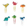 Set Agrafe Metalice Copii, Model Dinozauri, Multicolor, 6 Bucăți, 6.5cm, Oem