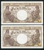 Q094 PERECHE CONSECUTIVA 2000 LEI SEPTEMBRIE 1943 aUNC APROAPE NECIRCULATA