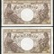 q094 PERECHE CONSECUTIVA 2000 LEI SEPTEMBRIE 1943 aUNC APROAPE NECIRCULATA