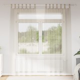 vidaXL Perdele cu perdele 2 pcs Nisip 140 x 225 cm Poliester