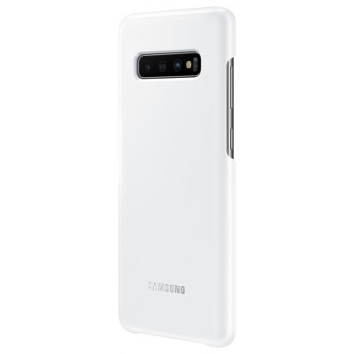 Husa Samsung Galaxy S10+ G975, LED Cover, Alba EF-KG975CWEGWW foto
