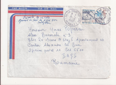 FD17 - Plic Circulat international Franta - Romania , 1982 foto