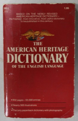 THE AMERICAN HERITAGE DICTIONARY OF THE ENGLISH LANGUAGE , editor PETER DAVIES , 1978 foto