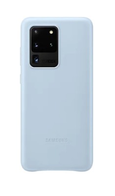 HUSA Smartphone Samsung, pt Galaxy S20 Ultra, tip back cover (protectie spate), piele, ultrasubtire, albastru, &amp;quot;EF-VG988LLEGEU&amp;quot; foto