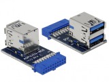 USB 3.0 Pin Header la 2 x USB 3.0 M-M, Delock 41865