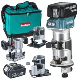 Makita DRT50RFEX3 - Masina de frezat cu 2 acumulatori Li-Ion 18 V 5 Ah 6 8 mm motor fara perii