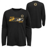 Boston Bruins tricou cu măneci lungi pentru copii Rink Reimagined LS Ultra black - Dětsk&eacute; XL (14 - 16 let)