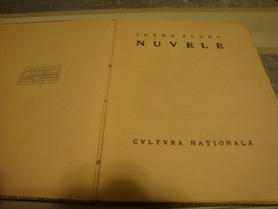 Igena Floru - Nuvele - 1926 foto