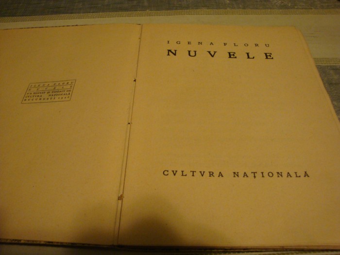 Igena Floru - Nuvele - 1926