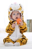CLD127-9 Pijama kigurumi pentru bebelusi tip salopeta din material moale si pufos