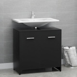 vidaXL Dulap de baie, negru, 60 x 33 x 58 cm, PAL