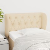 vidaXL Tăblie de pat cu aripioare crem 83x23x78/88 cm material textil