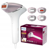 Epilator IPL Philips Lumea Seria 8000 BRI947/00, Senzor Smartskin, Tehnologie SenseIQ, Utilizare cu fir, 450.000 impusuri, Accesoriu fata/corp, Alb/Ro