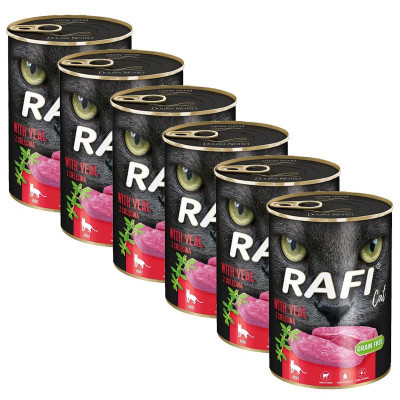 Rafi Cat Adult Pat&amp;eacute; with Veal 6 x 400 g foto