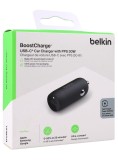 Belkin 30w Usb Pd Car Charger With Pps, Black